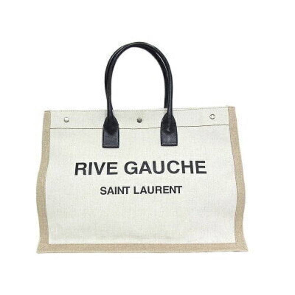 Saint Laurent Rive Gauche Tote Bag Natural Gray